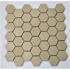 Lounge Polished Sand Hexagon Mosaic 30cm x 30cm Wall Tile