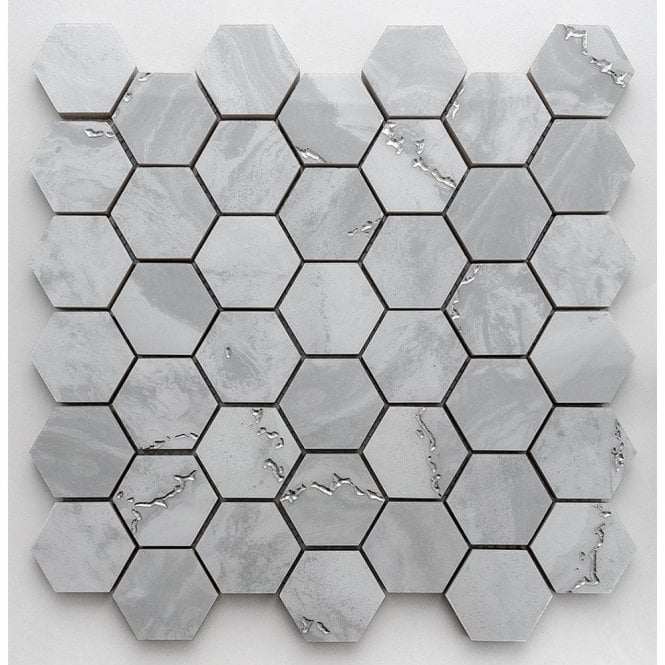 Lux Crystal Light Grey 30cm x 30cm Mosaic Tile