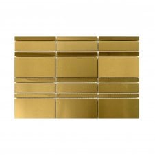 Lux Gold Bullion 19.8cm x 29.8cm Mosaic Tile
