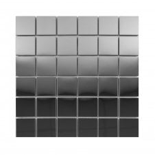 Lux Silver Square Gloss (4.8cm x 4.8cm) 30cm x 30cm Mosaic Tile