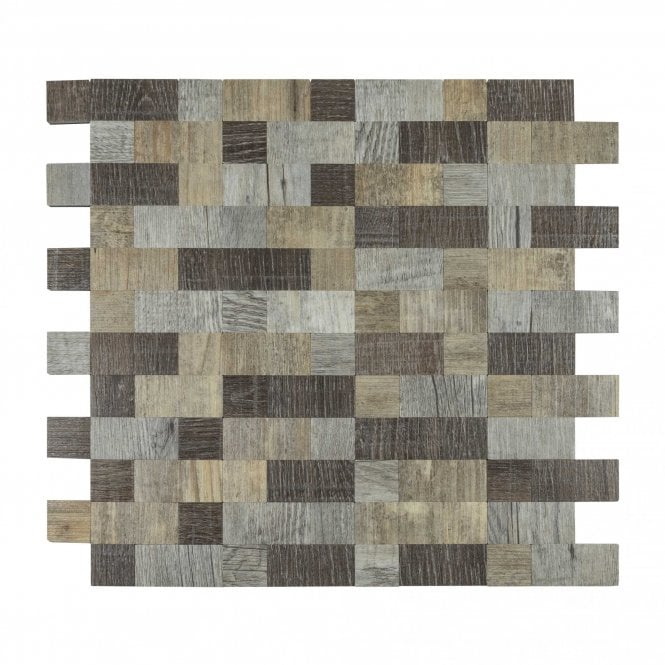 Malla Wood Brick 30cm x 30cm Peel & Stick Mosaic Tile