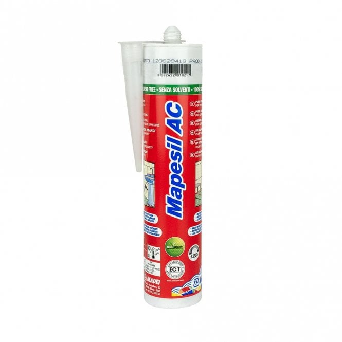 Mapei AC Mapesil Silicone Sealant Luna Moon White 310ml BOX