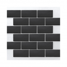 Matt Black Bond Tiles 4.5cm X 9.5cm Wall & Floor Tile