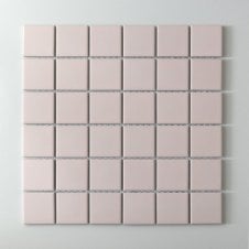 Matt Soft Pink Square (4.8cm x 4.8cm) 30cm x 30cm Mosaic Tile