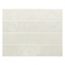 Menorca White 6.5cm x 32.8cm Wall Tile