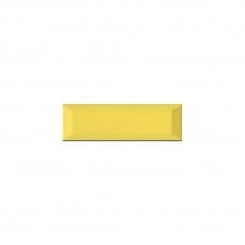 Metro Bevelled Gloss Yellow 10cm x 30cm Wall Tile