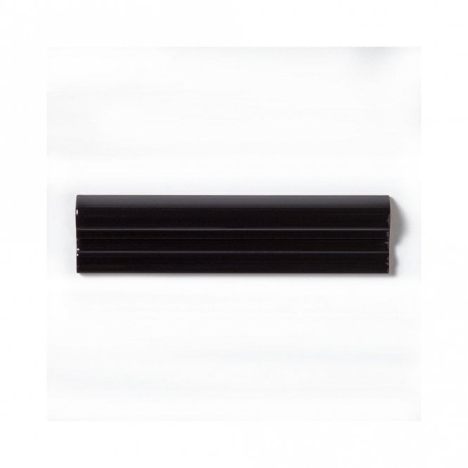 Metro Black Dado Border 5cm x 20cm Wall Tile