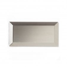 Metro Brick Brushed Steel 10cm x 20cm Wall Tile
