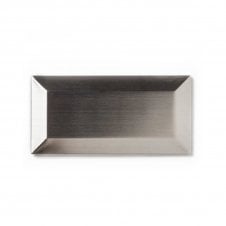Metro Brick Brushed Steel 7.5cm x 15cm Wall Tile