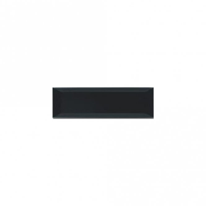 Metro Brick Gloss Black 10cm x 30cm Wall Tile