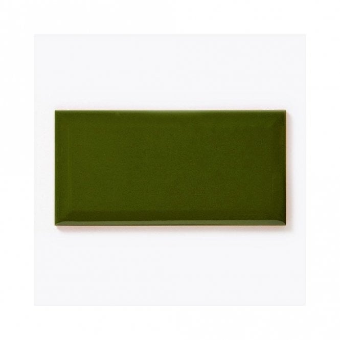 Metro Brick Gloss Bottle Green 10cm x 20cm Wall Tile