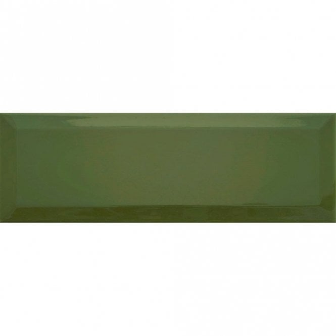 Metro Brick Gloss Bottle Green 10cm x 30cm Wall Tile