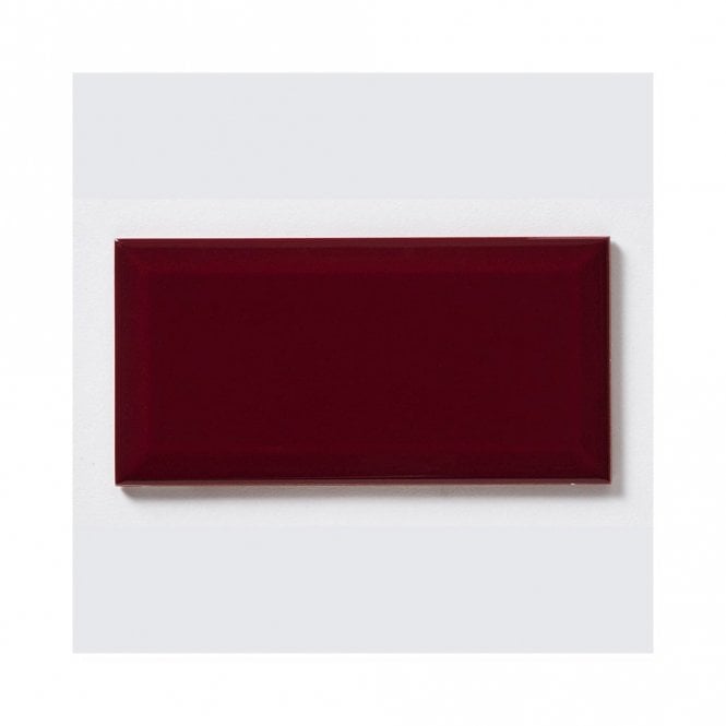 Metro Brick Gloss Burgundy 10cm x 20cm Wall Tile