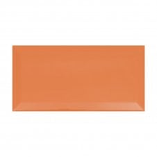 Metro Brick Gloss Orange 10cm x 20cm Wall Tile