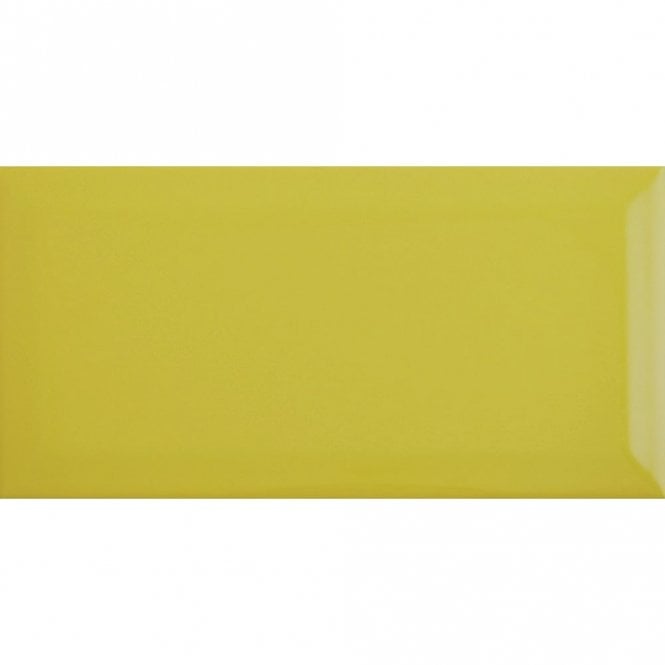Metro Brick Gloss Pastel Yellow 10cm x 20cm Wall Tile