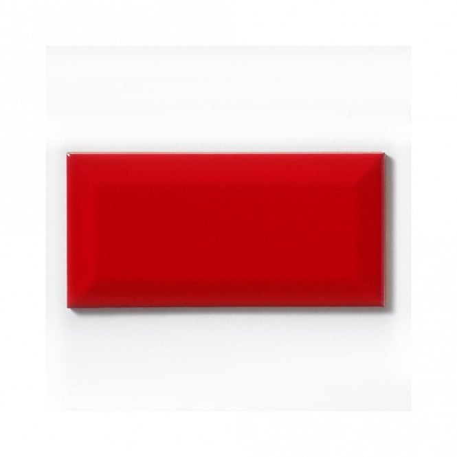 Metro Brick Gloss Red 7.5cm x 15cm Wall Tile