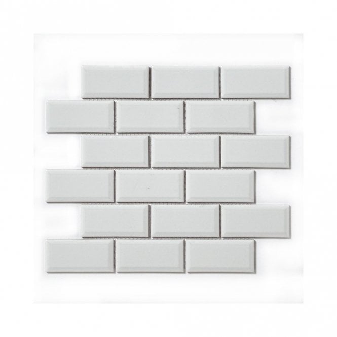 Mini Metro White 4.9cm x 9.5cm Mosaic