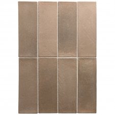 Miyako Amber Brown 5cm x 15cm Wall and Floor Tile
