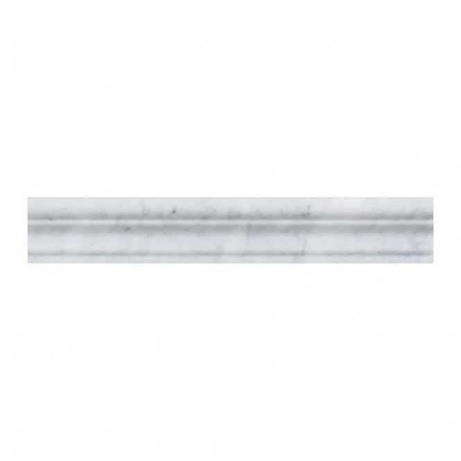 Moldura Carrara Marble White 5cm x 30.5cm Border Tile