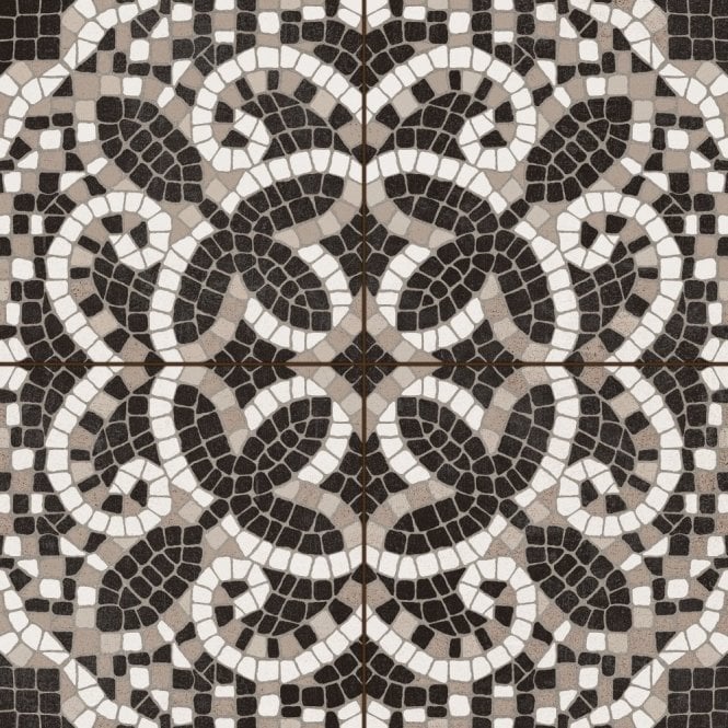 Mosaica Athens Grey Pre-Cut 45cm x 45cm Wall and Floor Tile