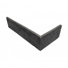 New York Brick Black Corner 12cm x 25cm Wall Tile