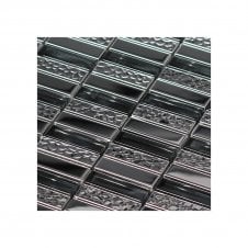 Nightfall Stainless 30cm x 30cm Glass Mosaic Tile
