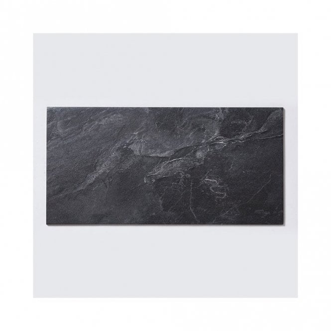 Noir Stone Effect Grey 29.7cm x 59.8cm Wall & Floor Tile