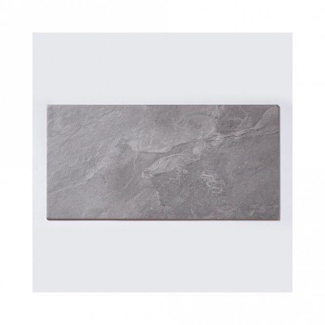 Noir Stone Effect Light Grey 29.7cm x 59.8cm Wall & Floor Tile