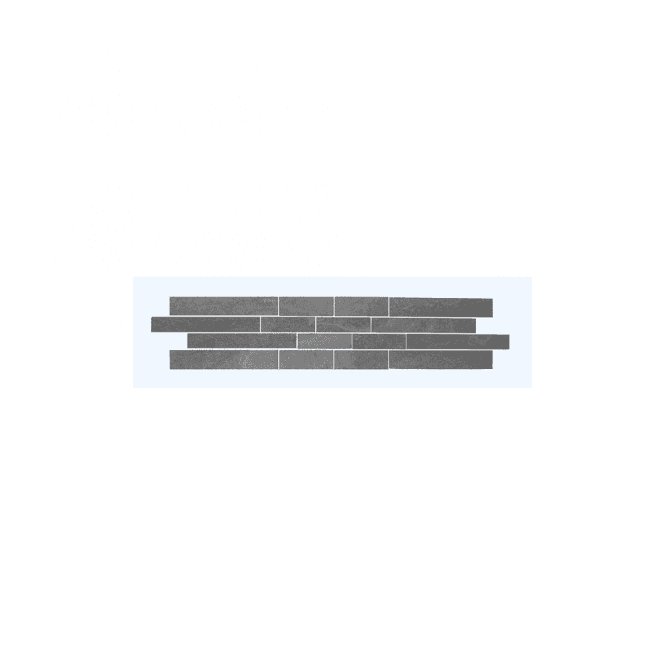 Noir Stone Effect Light Grey Mosaic 12cm x 60cm Wall & Floor Tile