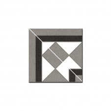 Octagon White Corner Tile 15.8cm x 15.8cm