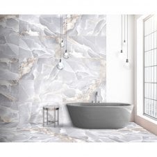 Onyx Agate White 60cm x 120cm Wall and Floor Tile