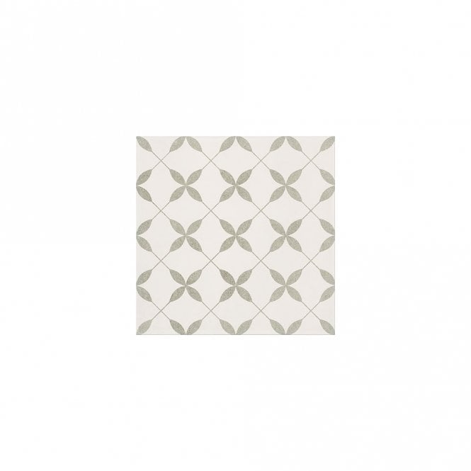 Patchwork Clover Grey 29.8cm x 29.8cm Wall & Floor Tile