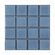 Payan Square Cyan Blue (7.3cm x 7.3cm) 30.5cm x 30.5cm Mosaic Tile