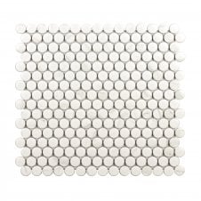 Penny Carrara Matt 31.5cm x 29.1cm Porcelain Mosaic