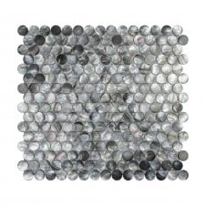 Penny Mother Of Pearl Black 29cm x 31.5cm Mosaic Tile