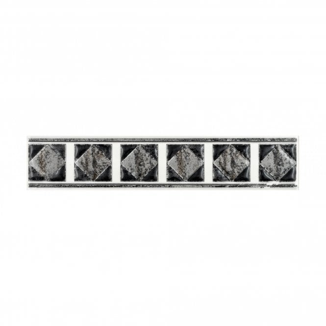 Philadelphia Black 5cm x 25cm Border Tile