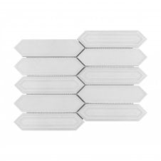 Picket Dorian Grey Mosaic Tile (4.8cm x 19.8cm) 35.3cm x 25.5cm