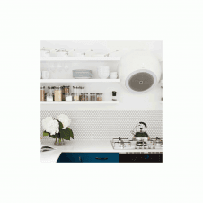 Pixel Hexagon White Gloss (2.3cm x 2.3cm) 30cm x 26cm Mosaic Tile