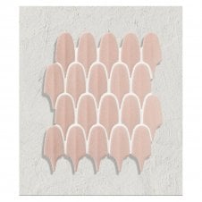 Plume Blush Pink 30.5cm x 30cm Mosaic Tile