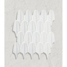 Plume Cotton White 30.5cm x 30cm Mosaic Tile