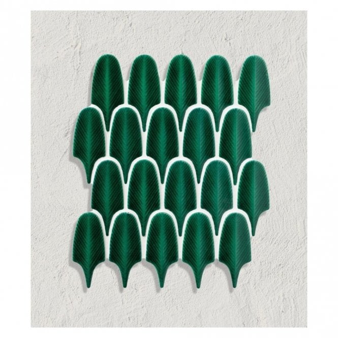 Plume Emerald Green 30.5cm x 30cm Mosaic Tile