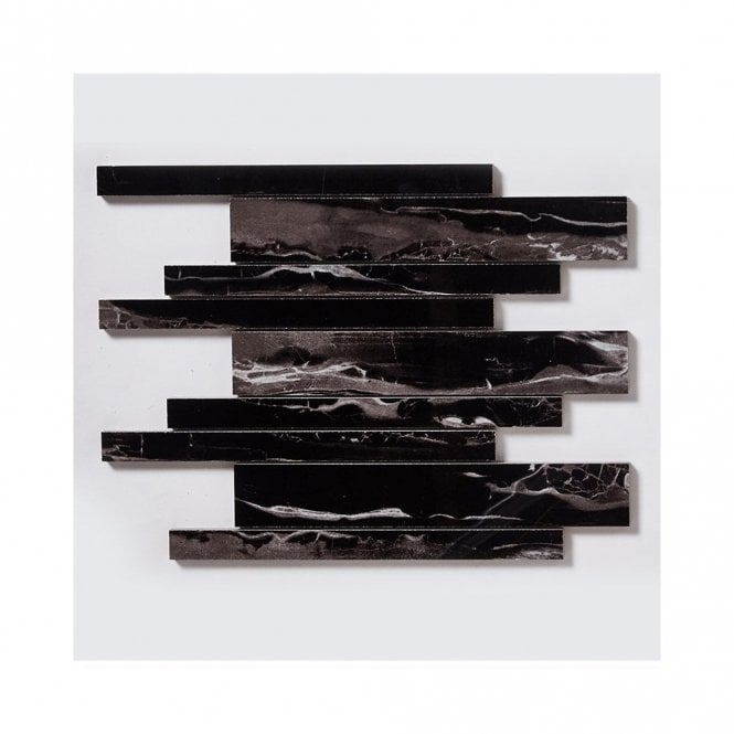 Premium Nero Marquina Bar 30cm x 30cm Mosaic