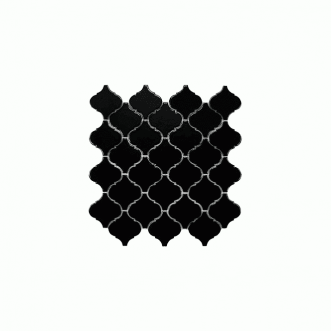 Provenzale Black Gloss Mosaic 30cm x 30cm Mosaic Tile