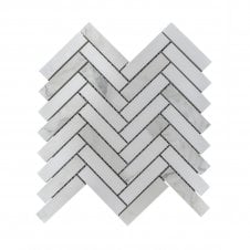 Q Marmi Statuario Herringbone 28cm x 29.2cm Wall & Floor Mosaic