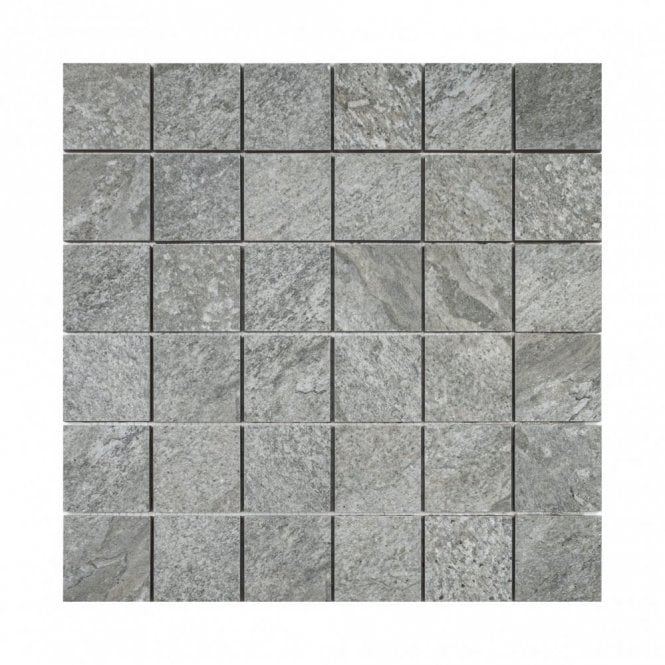 Quartz Stone Grey Matt 30cm x 30cm Mosaic Tile