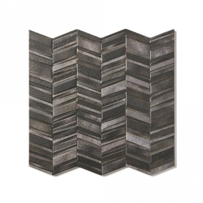 Realonda Chevron Black Decor Tile