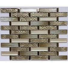 Remi Caramel 30cm x 33.5cm Mosaic Tile