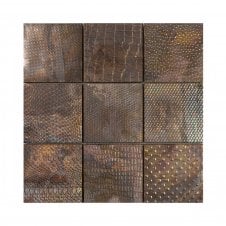 Reptilia Antique Bronze (9.8cm x 9.8cm) 29.8cm x 29.8cm Mosaic Tile