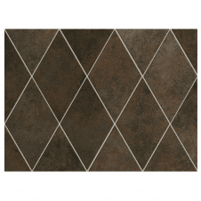 Rhombus Oxide Black 14cm x 24cm Wall & Floor Tile