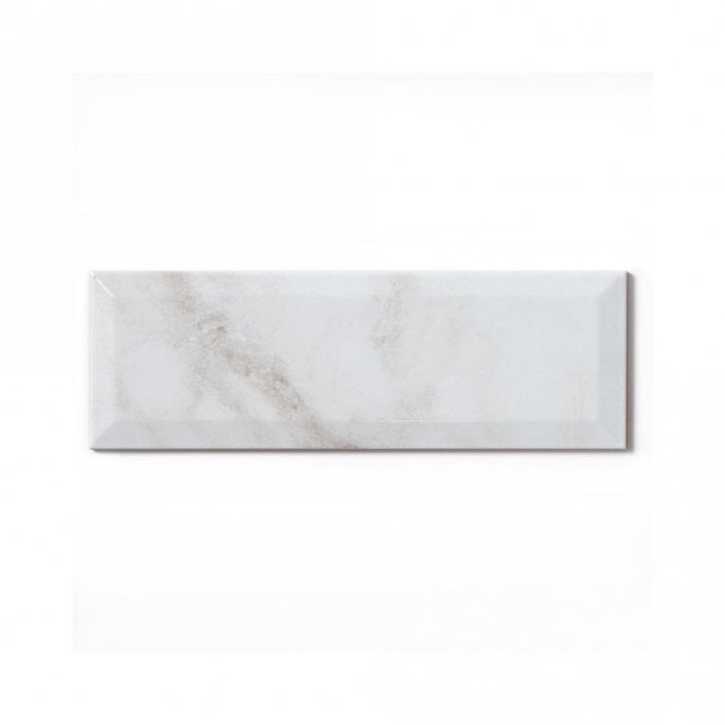 Ribesalbes Ceramica Metro Brick Gloss Calacatta Beige 10cm x 30cm Wall Tile